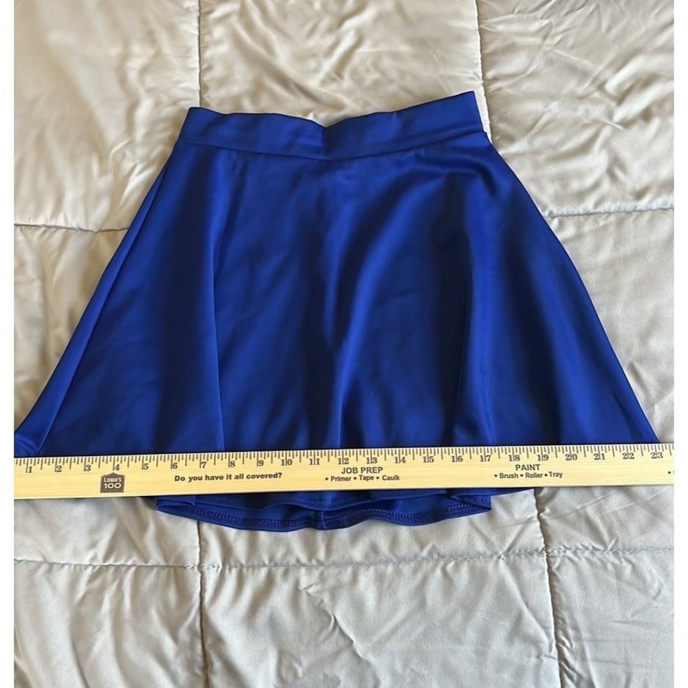 Charlotte Russe Royal Blue Skater Skirt Mini High Waisted Stretchy Sz S Y2K